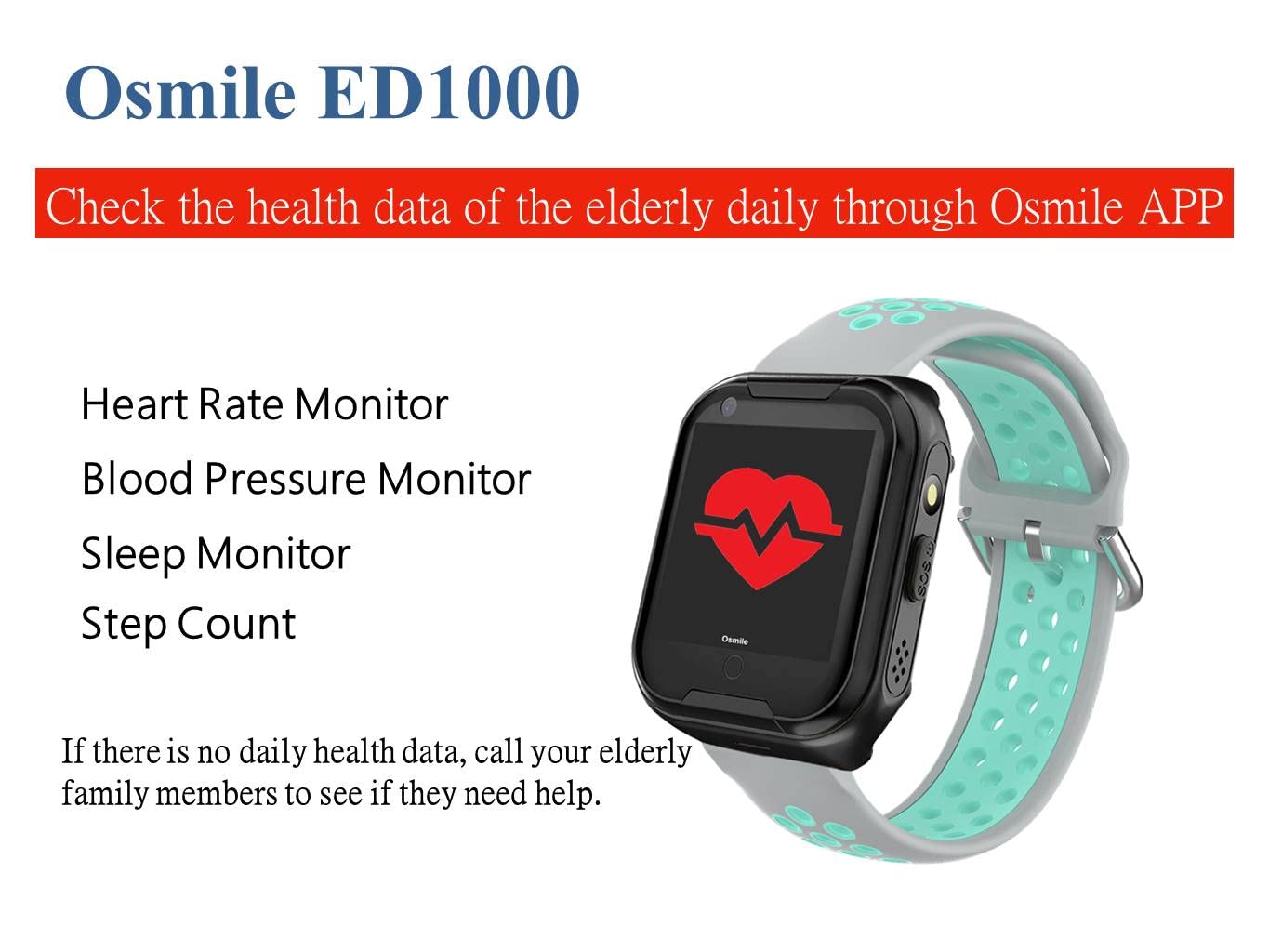 Osmile ED1000 GPS Anti-Lost Tracker for Dementia, Alzheimer & Autism Patients (GPS Watch for Elderly & Kid with SOS Call, Tracking & GeoFence Function)