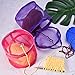 Yarn Case Yarn Storage Baskets Knitting Yarn Round Plastic Bags for On The Go Knitter and Traveling 2pcs