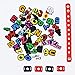XHAOYEAHX Pack of 50 Shoe Charms of Letters Alphabet Numbers Love Kiss Words Fits for Croc Shoes & Wristband Bracelet + 4Pcs Shoe Lace Adapter + 1Pcs 7.08in Silicone Bracelet Bands
