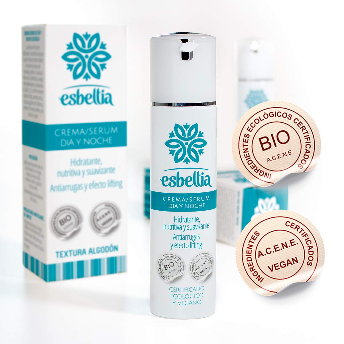 Esbeltia Bio Cosmetics | Hyaluronic Acid Cream with 50% of Active Principle 75ml | Face Cream with Hyaluronic Acid made of Aloe Vera and Calendula Oil | Vegan Hyaluronic Acid Face Cream
