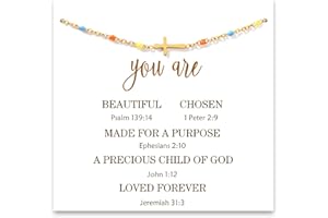 LAATUVA Christian Mothers-Day Gifts for Women, First Communion Confirmation Graduation Religious Cross Bracelet Jewelry for Women Her Faith, Inspirational Jesus Birthday Gifts for Friends/Mom/Grandma/Daughter/Sisters/Granddaughter/Her