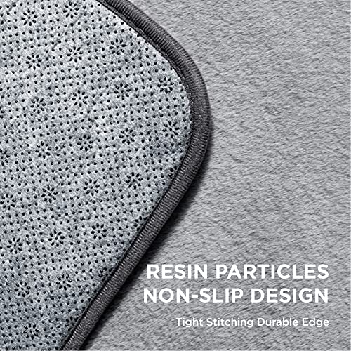 Bedsure Faux Fur Area Rug - Soft Fluffy Fuzzy Rug 2x3 for Bedroom, Grey Shag Rugs Non Slip, Furry Throw Rugs for Living Room, Home Decor for Girls Kids Teen Nursery Dorm Room