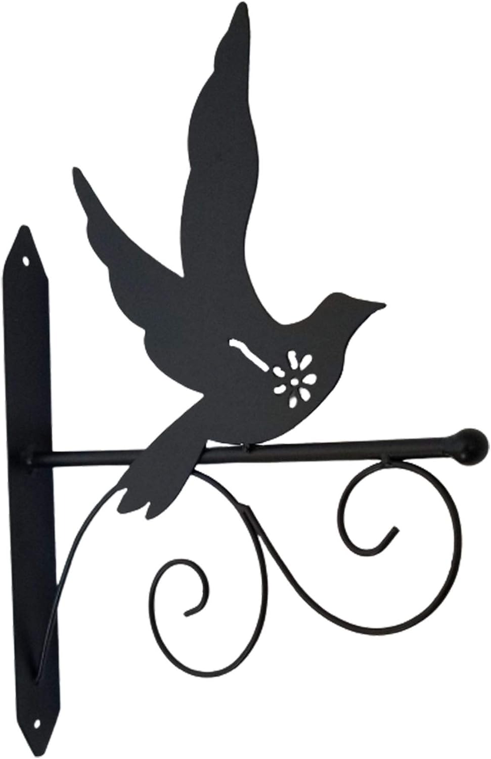 SK Style Bird Wall Bracket - Metal Hanging Bracket Black Silhouette Animal Design - Image 3