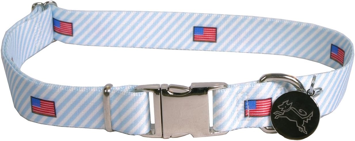 Yellow Dog Design Premium Dog Collar - Southern Dawg Seersucker Collection - All Sizes