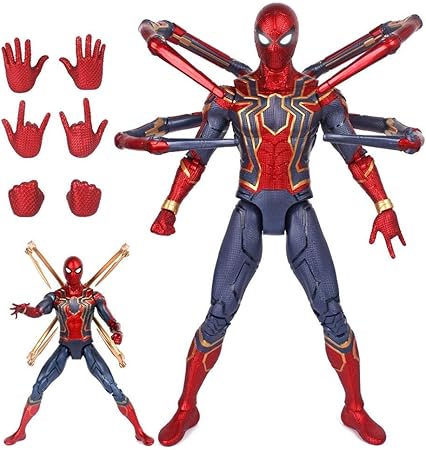 SSRS Avengers 4 Grande 14 Pulgadas Spiderman de Acero muñeca Luminosa en Movimiento Modelo de Juguete en Movimiento: Amazon.es: Hogar