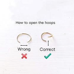 LUCKYJEWUS 14k Gold Filled Conch Hoop Earrings for