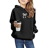 Weripoah Bow Hoodie for Girls Kids Graphic Cute Hoodies Girl's Leopard Sweatshirts Prints Casual Pullover Sweatshirt
