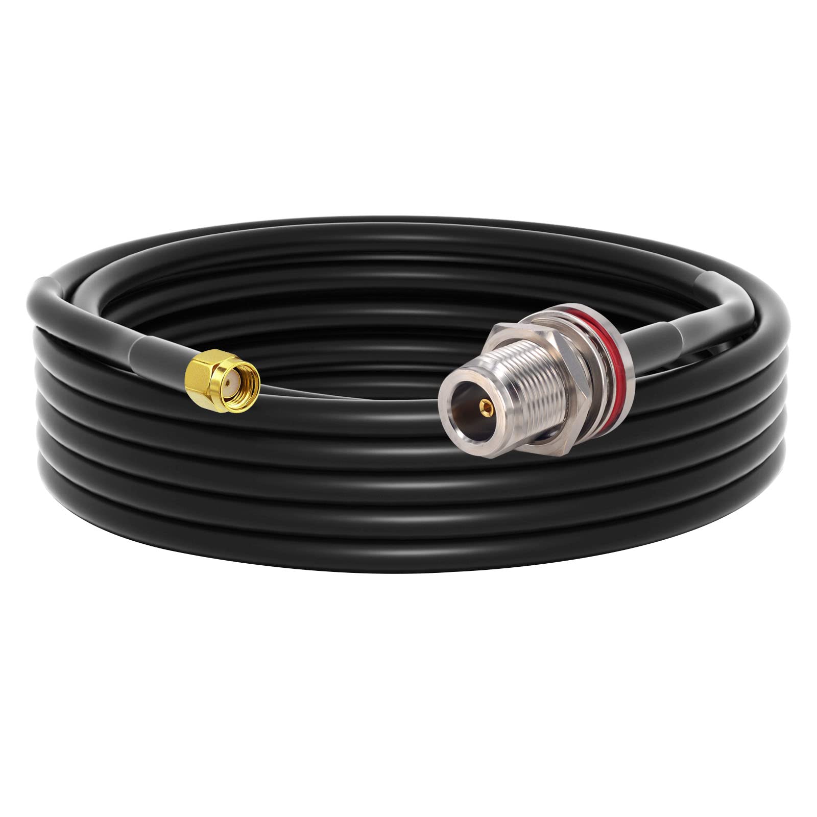 YILIANDUO LoRa Antenna Extension Cable N type Female to RP-SMA Male Y240 Low Loss Coaxial Cable 5M for LoraWan Gateway Antenna RAK Nebra Bobcat HNT Helium Hotspot Miner Antenna Wireless Router