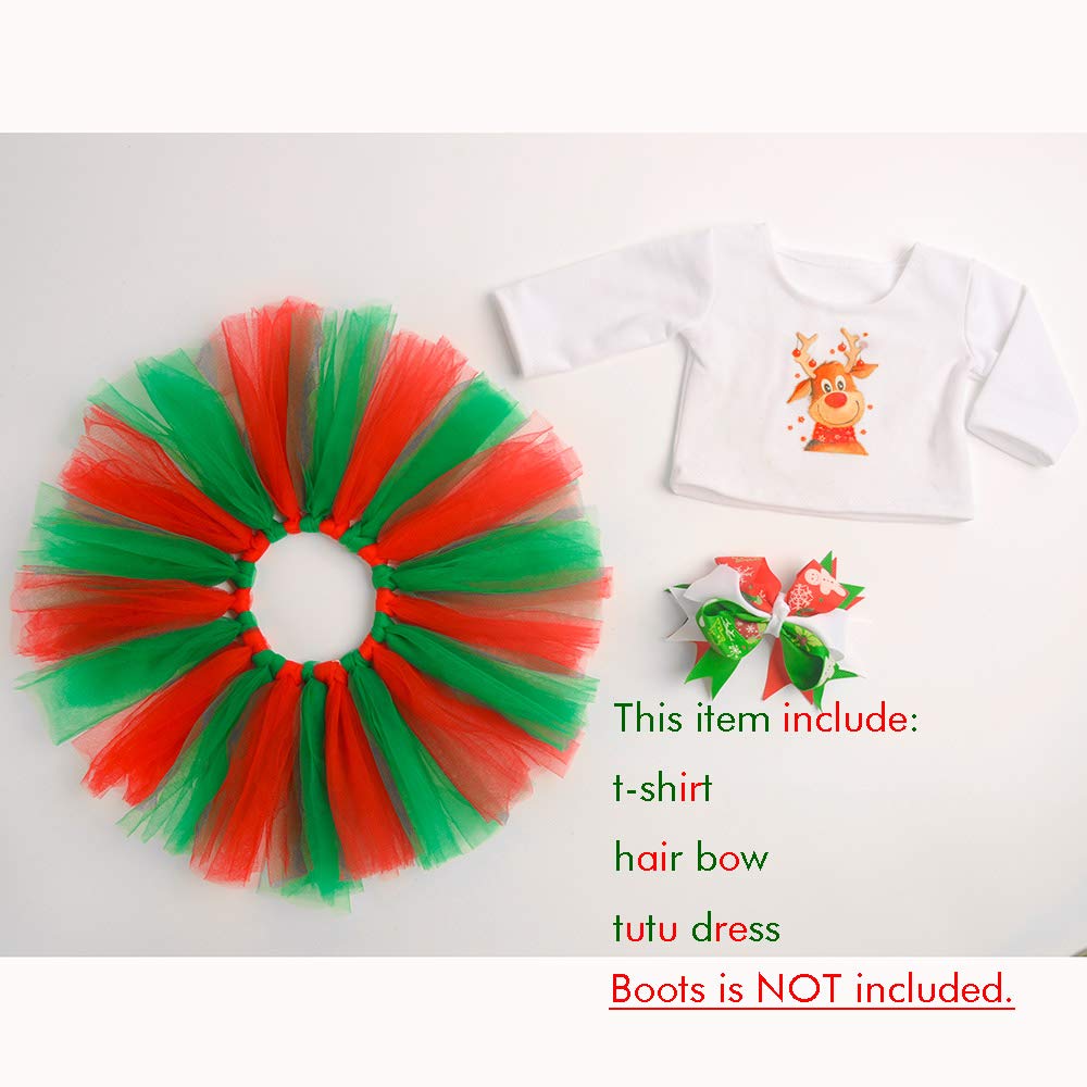 Sweet Dolly 18 Inches Doll Clothes Christmas Deer Tutu Dress Fits 18 Inch Dolls