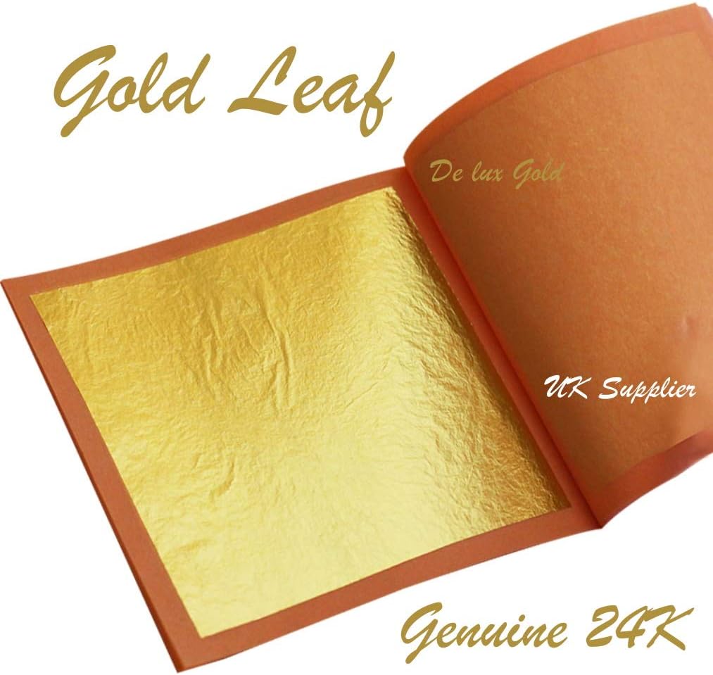 Gold Leaf Genuine 24K. UK Supplier Best Value Large Size 5 x 80mm x