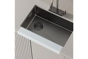 ANZIUS 4.5" x 20" Silicone Kitchen Sink Edge Protector, Sink Edge Guard 4.5 inch Wide, Fits 4.25" – 4.5" Wide Kitchen Sink Stainless Steel, Quartz, Granite Countertop (4.5" Width, 20" Length)