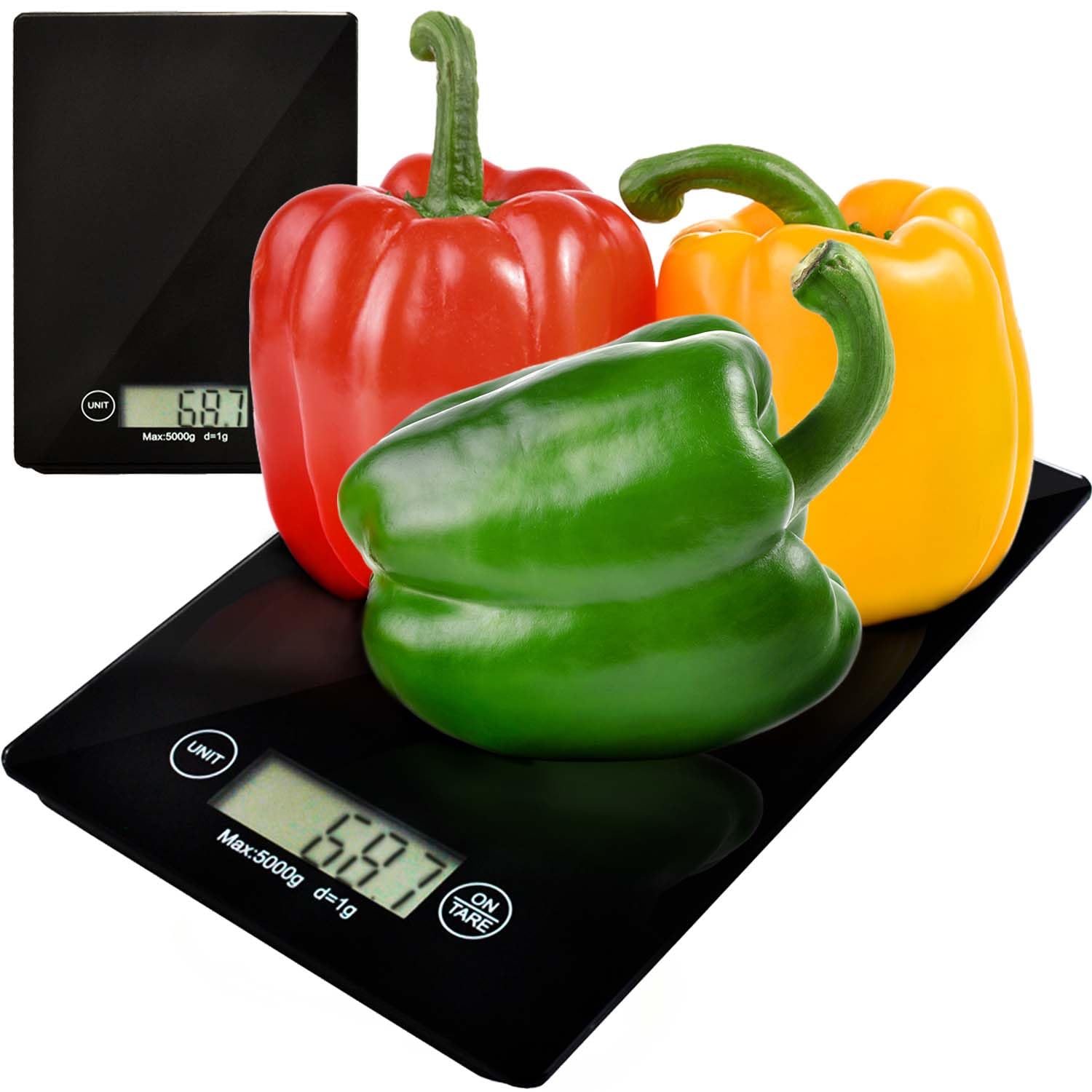 ISO TRADE 1158 Electronic Kitchen Scales Digital Scales 5 kg 5000 g / 1 g Letter Scales Slim
