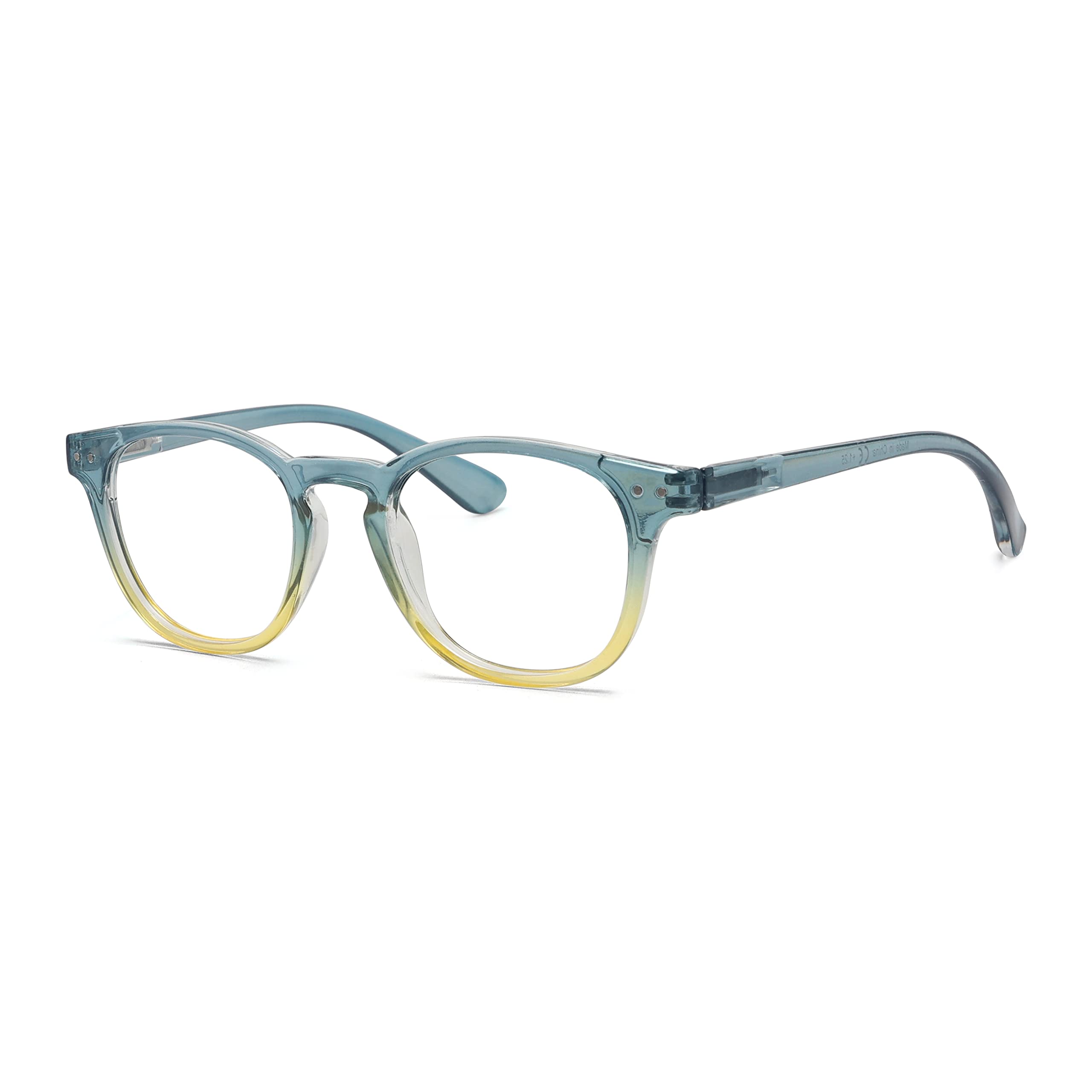 Eyekepper Fashion Readers Womens Reading Glasses (Blue-Yellow Frame, 2.00) — image 1