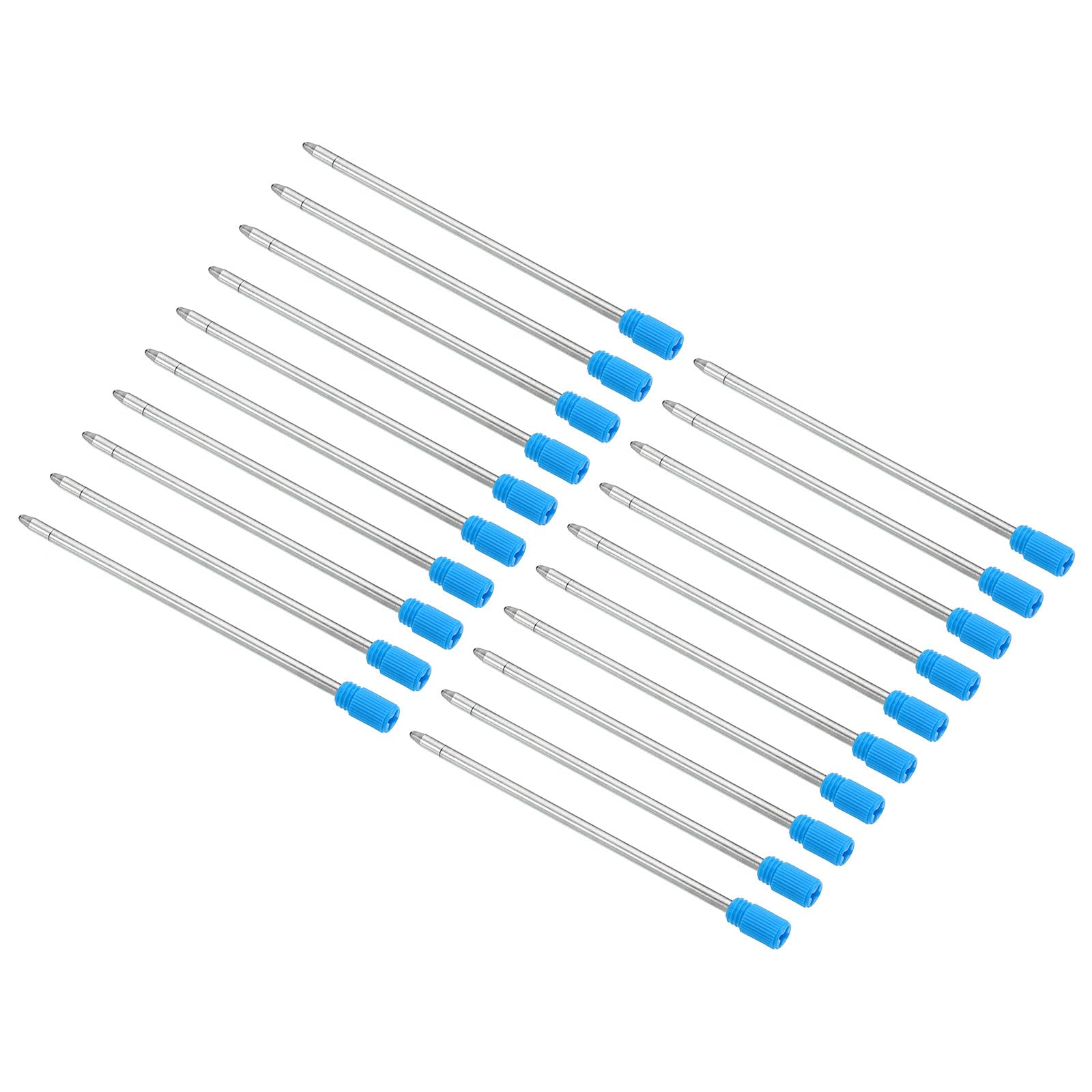 PATIKIL 2.3mm Pen Ink Refills, 20 Pcs Ballpoint Refill Medium Point Metal Compatible Replaceable Replacement for Pen Writing Office, Blue