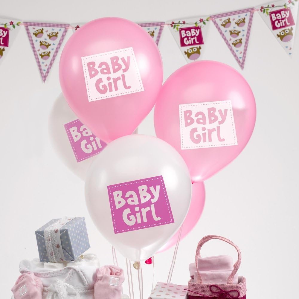 Little Owls, Baby Girl Balloons for Baby Shower, Christening or Baby Naming Celebration
