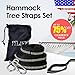 TTLIFE Hammock Tree Straps Set Versatile 2000+ LBS Heavy Duty 40 Loops & 100% No Stretch Suspension System Kit - Camping Hammock Accessories As Hammock Straps with 2 Carabiners
