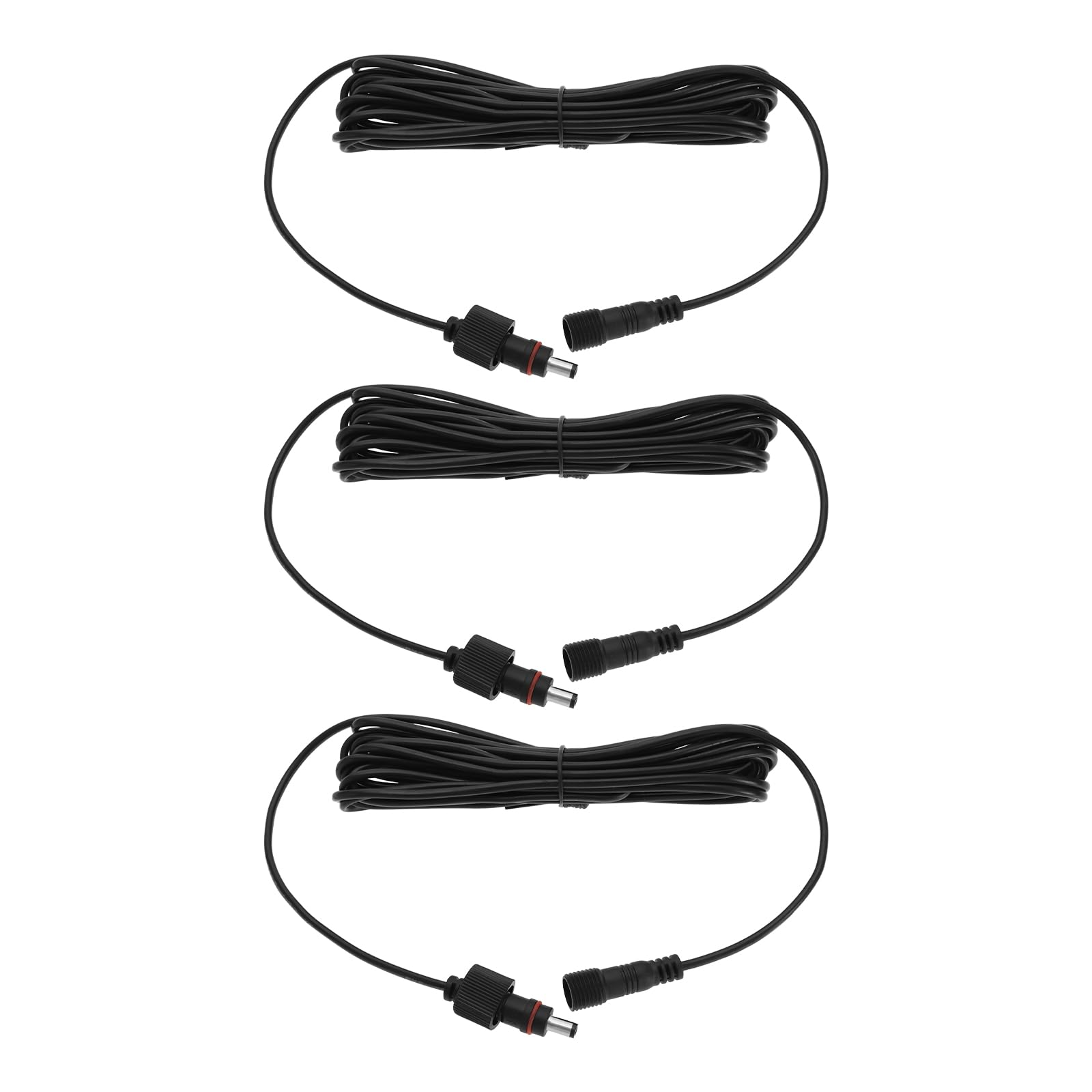 3 Pcs DC Male and Female Plug Extension Cable 5M Waterproof IP67 Extension Wire for Solar Spotlight 2-in-1, Solar Flood Light Outdoor Light CCTV IP Security Camera