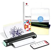 Phomemo M08F Wireless Tattoo Transfer Stencil Printer with 110pcs Free Transfer Paper Tattoo Transfer Paper - 110 Sheets A4 Size, Tattoo Printer Kit for Tattoo Artists