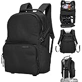 BREVITE Jumper Compact Camera Backpack 2026 Edition: A Minimalist &amp; Travel-friendly Photography Backpack For DSLR Camera &amp; Laptop w/Reinforced Straps &amp; Stiffer Dividers (18L) (Triple Black Color)