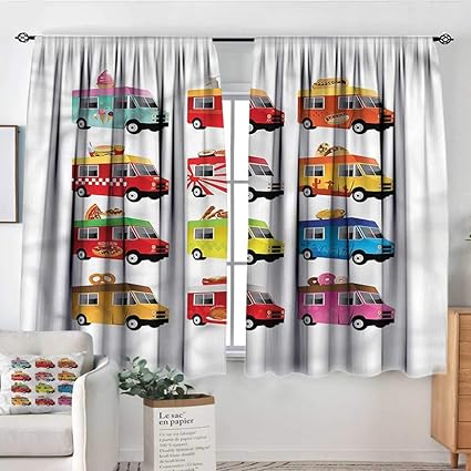 Amazon Com Pricetextile Truck Nursery Baby Care Curtains Colorful