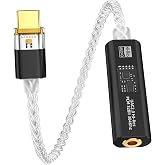 BZINK USB C to 3.5mm with CX31993 &amp; MAX97220 DAC Headphone Adapter | Portable Decoding Amp Hi-Res 32bit/384KHz Audio Dongle with Silver-Plated OCC Cable for iPhone, Android, Mac, IEMs Earphones