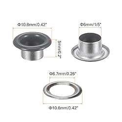 HARFINGTON 200 Set Color Round Grommets 6mm