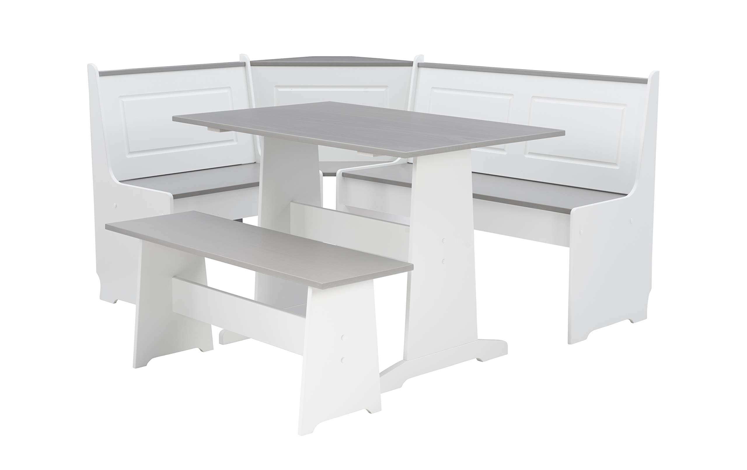 Linon Grey and White Breakfast Dining Set Ardmore Nook