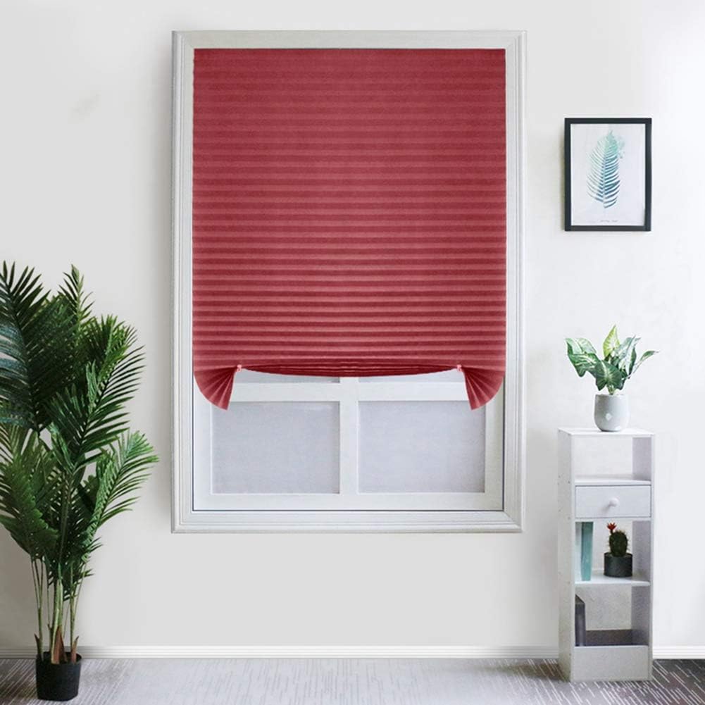 Instant Temporary Pleat Blinds,Easy to Install No Tools Needed Quick