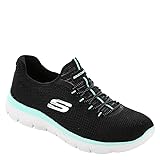 Skechers Summits-Cool Classic Black/Turquoise 8.5 C