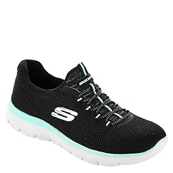 Skechers Summits-Cool Classic Black/Turquoise 8.5 C