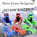 Kidsonor Kids Transformed Dinosaur Robot Car, Electronic Dino Robot Vehicle Car Toy Battery Power with LED Light Music (Green Dino)