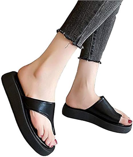 Amazon Co Jp サンダル レディース ビーチサンダル 超軽量 サンダル 厚底サンダル 歩きやすい ウェッジソール 美脚サンダル 厚底 レディース 親指トング フラット サンダル レディース7 Black ホーム キッチン