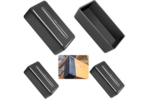 4 Pcs 2x4s Wood Post End Cap (1.5" W, 3.5" L, 0.92" D), Lumber Stud/Rack Foot Rubber Cover, Square Vinyl End Cap, Post Base F