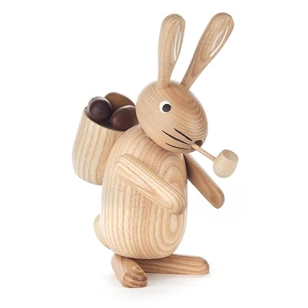 Hase groß,natur rauchend Höhe ca 18 cm NEU Osterartikel Osterdeko Erzgebirge