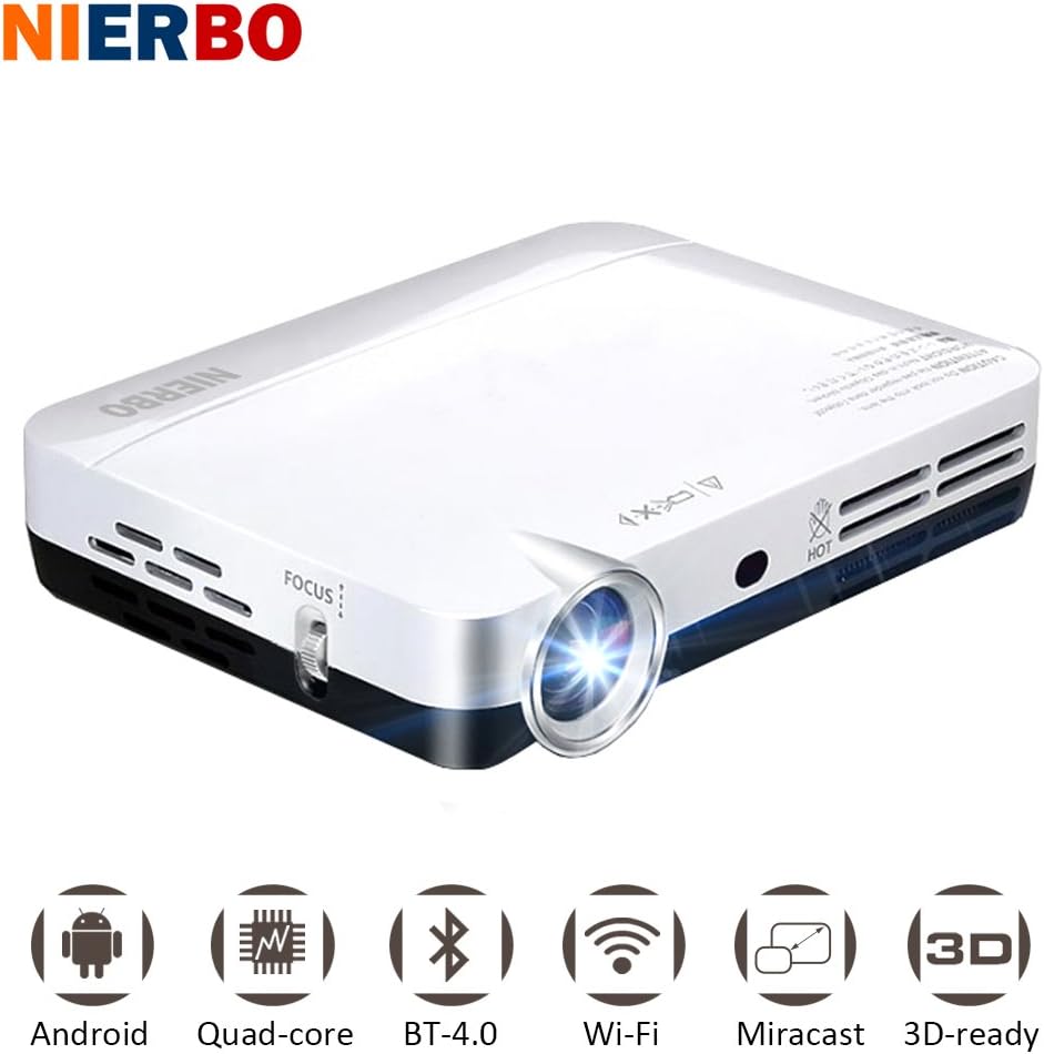 nierbo Mini Proyector LED 3d Full HD 1080p Proyector DLP Proyector ...