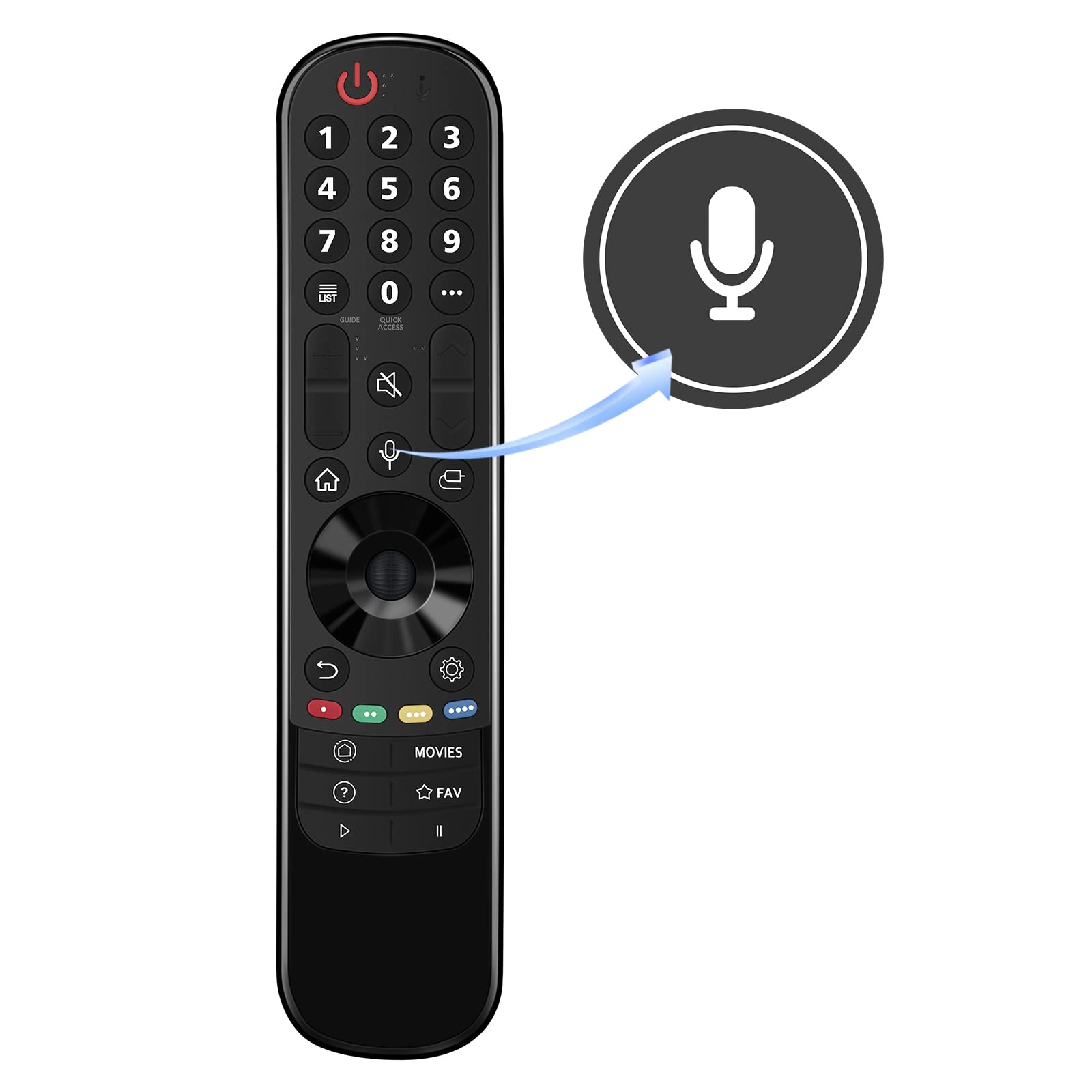 New AN-MR21GA Replaced Remote Control MR21GA Smart TV Remote Control Replacement fit for LG MR21GA Magic Remote Controller