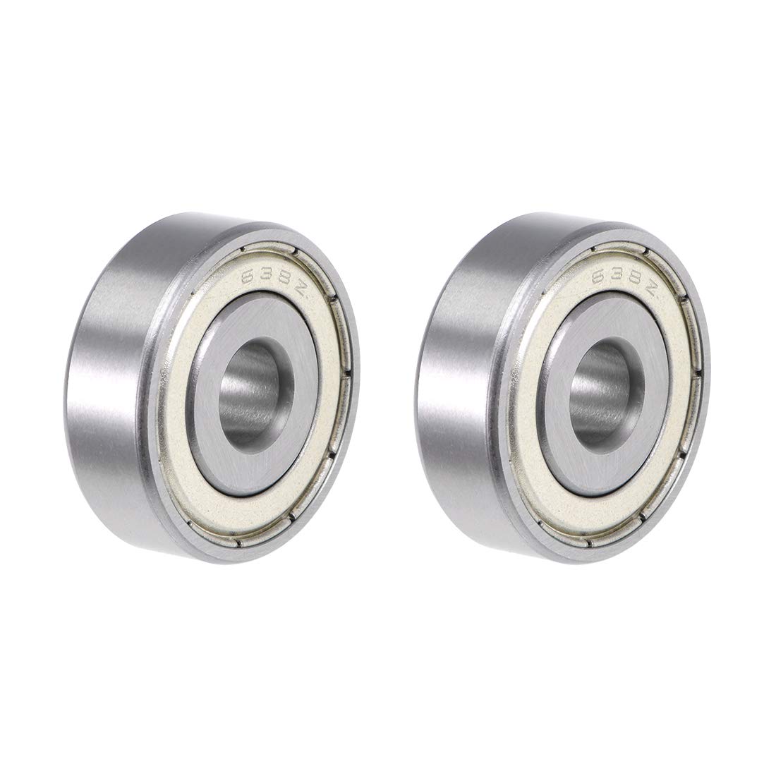 sourcing map 638ZZ Deep Groove Ball Bearing 8x28x9mm Double Shielded ABEC-3 Bearings 2-Pack