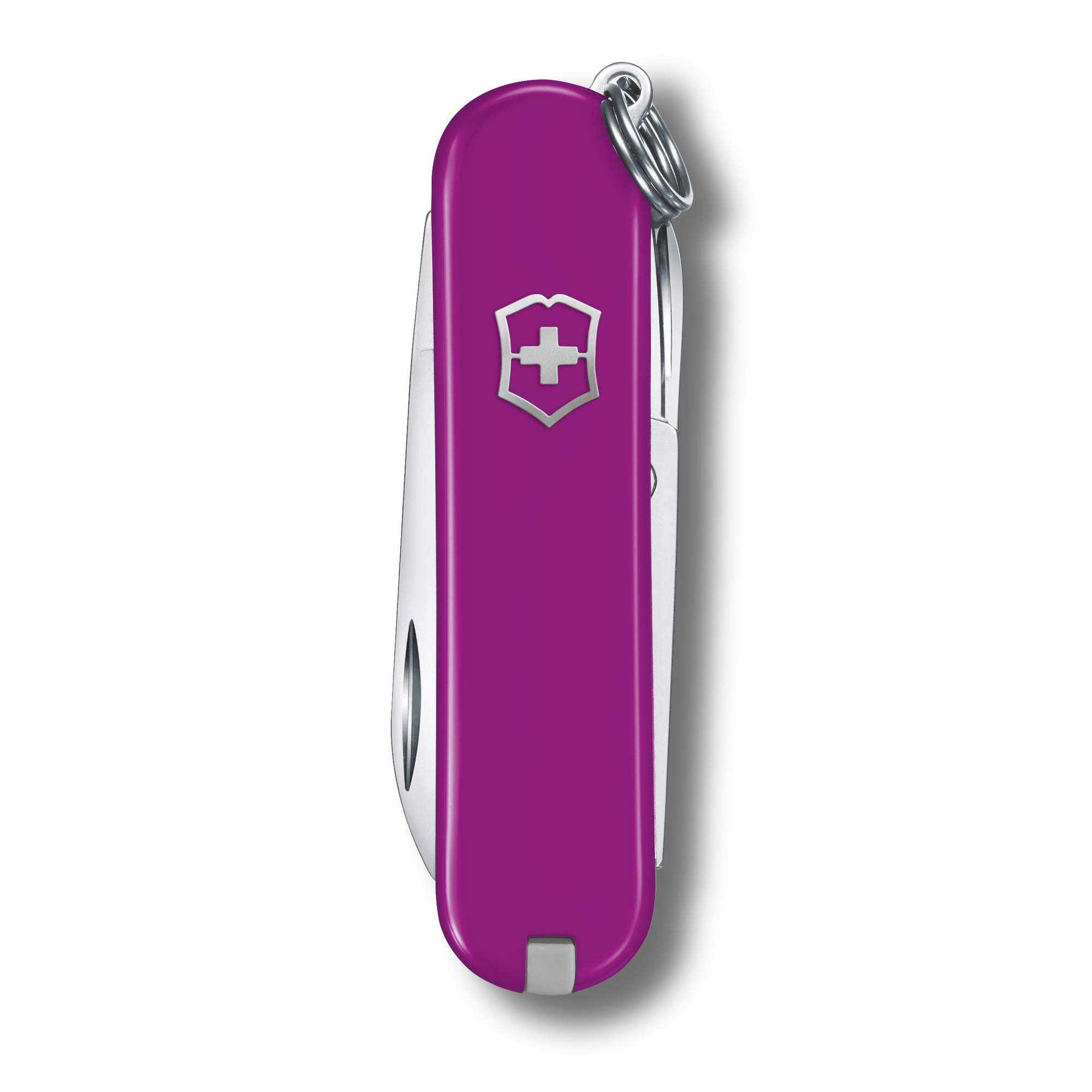 Victorinox Schweizer Taschenmesser, Klein, Classic SD, Multitool, Swiss Army Knife mit 7 Funktionen, Klinge, Nagelfeile, Schraubendreher, Magenta 2