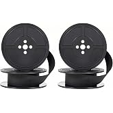 2 Pairs Typewriter Ribbon，Universal Dual-Reel Typewriter Replacement Ribbon | Compatible with Smith Corona, Royal Classic Typewriters ，Suitable for Most Vintage Typewriters（Black）