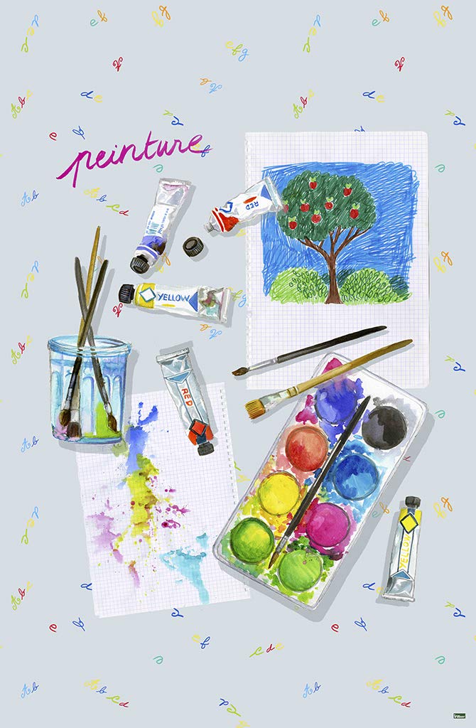 Vilber Kids Dali Carpet, Vinyl, multicoloured, 100 x 153 x 0.2 cm