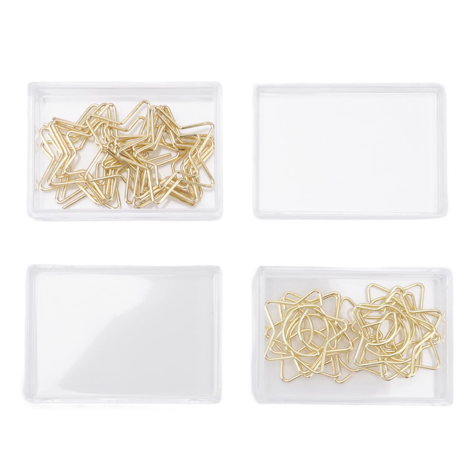Cyrank Paper Clips, 100Pcs Gold Star Moon Shape Paper Clips Bookmarks Cute Paper Clips Metal Paper Clips Gold Paper Clips Small Paperclips Non Skid Bookmarks for Office School