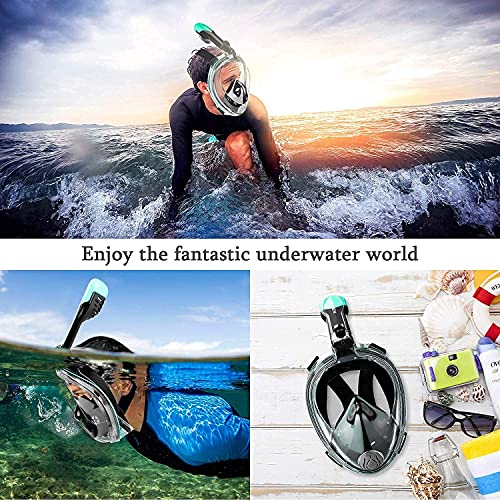 Orsen Snorkeling Gear for Adults, Full Face Snorkel Mask with CO₂ Quick