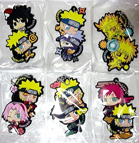 Amazon メガハウス Naruto ナルト疾風伝 ラバーマスコットでツーマンセルだってばよ 全6種 アニメ 萌えグッズ 通販