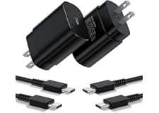 Type C Charger, 2 Pack 25W PD USB C Wall Charger Super Fast Charging Block & 6ft Android Phone Charger Cable for Samsung Gala