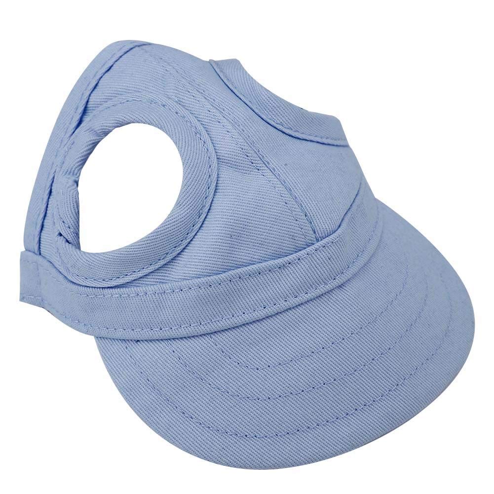Cat Pet Baseball Hat Adjustable Stripes Summer Travel Sport Multi-Way Social Package(L-Blue)