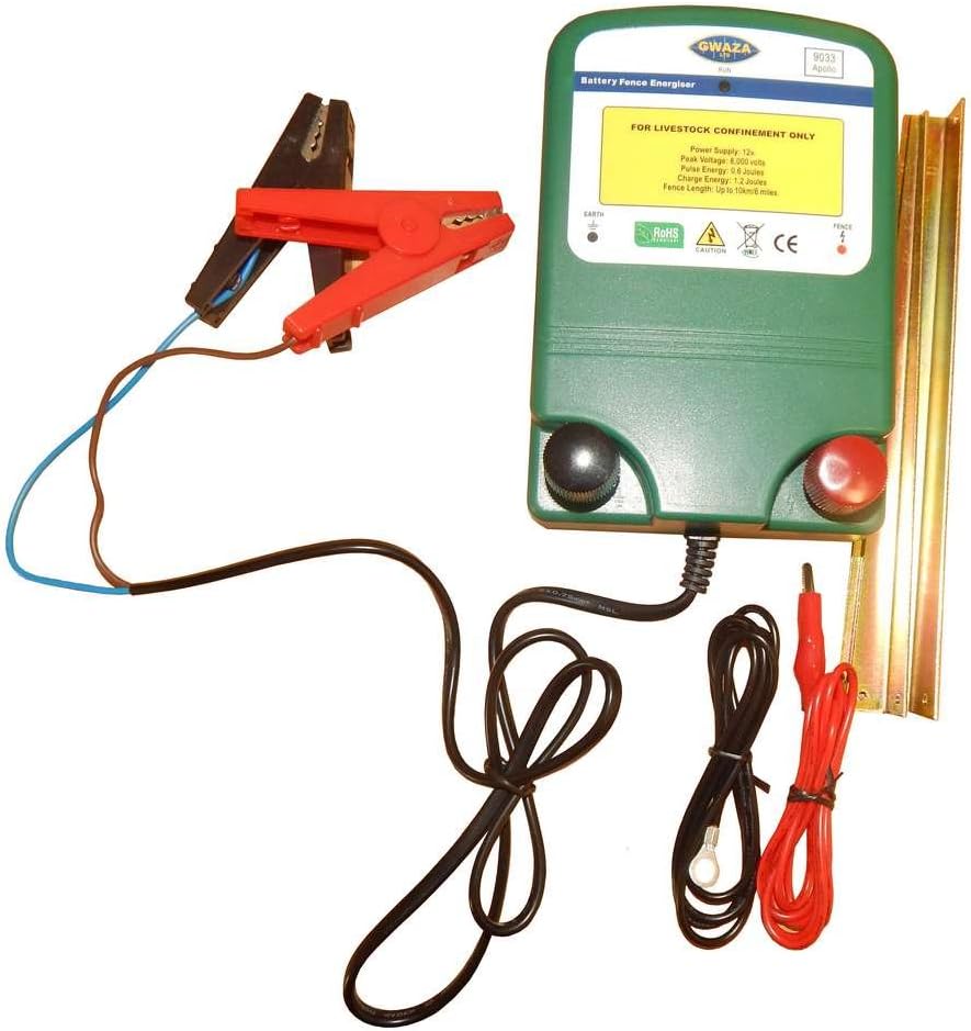 Apollo 12V Electric Fencer Energizer Battery - 0.6 Joules (0.6J) for Sheep, Hens, Cattle, Horses etc