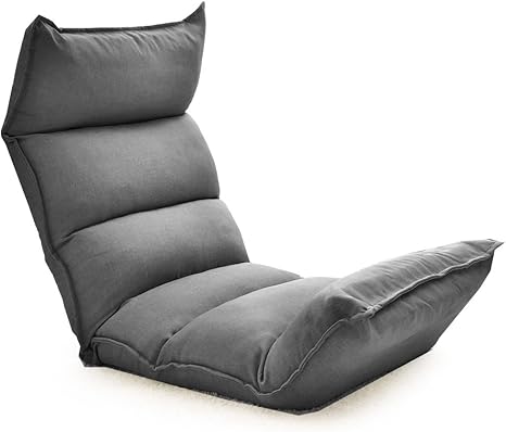 Amazon Co Jp タンスのゲン へたりにくい ポケットコイル 低反発 座椅子 14段階 リクライニング グレー 92am ホーム キッチン