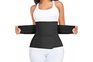 GEPOETRY Postpartum Belly Band Support Recovery Wrap, Abdominal Binder Postpartum Essentials Post Surgery Belly Support Belt(Small/Medium, 1-Black)