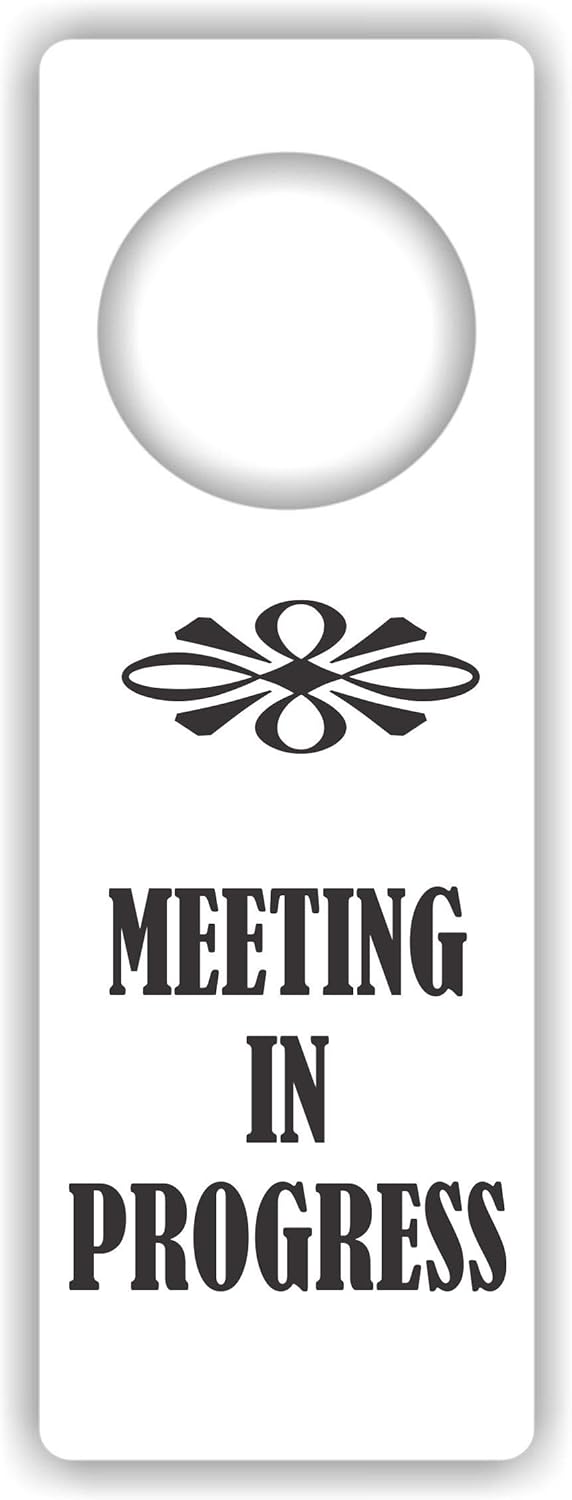 order door hangers on Amazon Com Mysigncraft Meeting In Progress Door Hanger Sign Home Kitchen