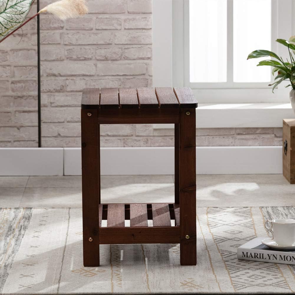 B&Z KD-50T Outdoor Porch Wooden Side Table Rectangular Rustic W/Storage Turquoise : Garden & Outdoor